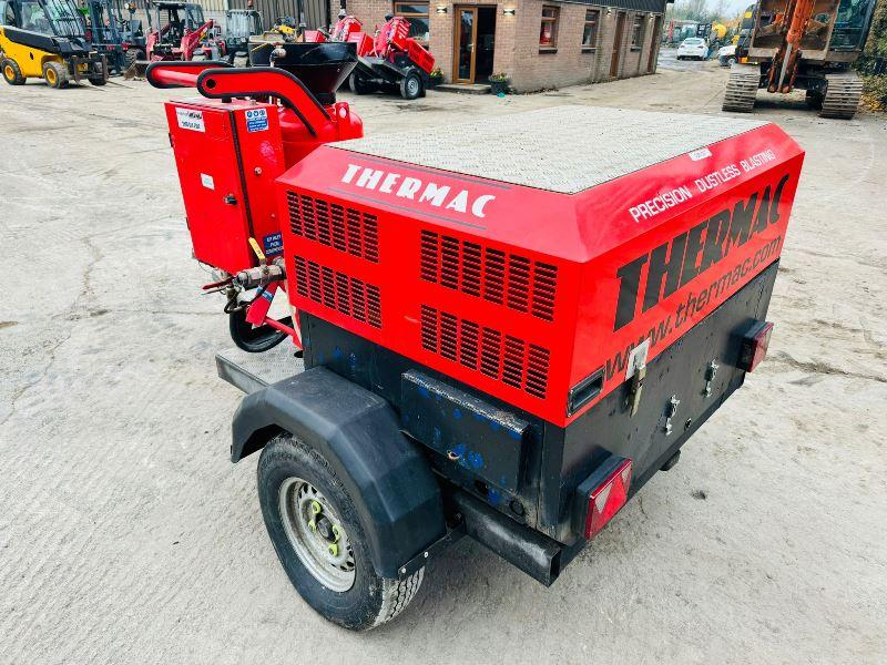 THERMAC PORTABLE SAND BLASTER C/W INGERSOL RAND COMPRESSOR & YANMAR ENGINE 