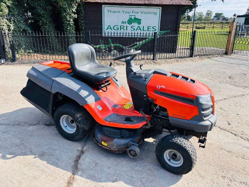 HUSQVARNA CTH175 RIDE ON MOWER C/W COLLECTION BOX 