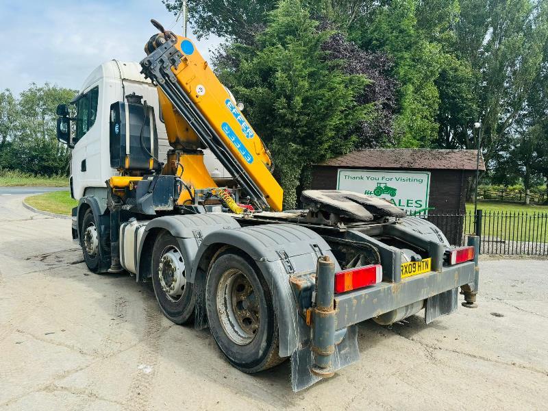 SCANIA R480 6X2 TRACTOR UNIT *MOT'D TILL FEB 2025* C/W EFFER 220/32 CRANE *VIDEO*