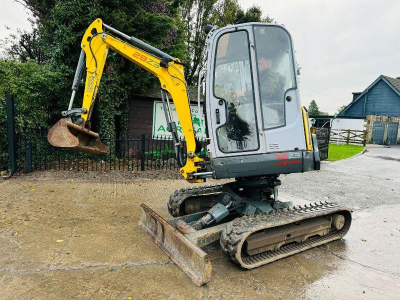 WACKER NEUSON 28Z3 EXCAVATOR *YEAR 2013, 3140 HOURS* C/W VERTICLE DIG SYSTEM *VIDEO*