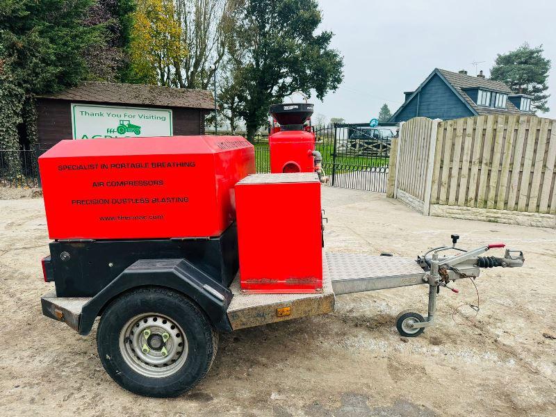 THERMAC PORTABLE SAND BLASTER *YEAR 2010* C/W INGERSOL RAND COMPRESSOR