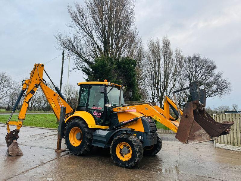 TEREX 860 ELITE 4WD BACKHOE DIGGER C/W EXTENDING DIG & 4 X BUCKETS *VIDEO*