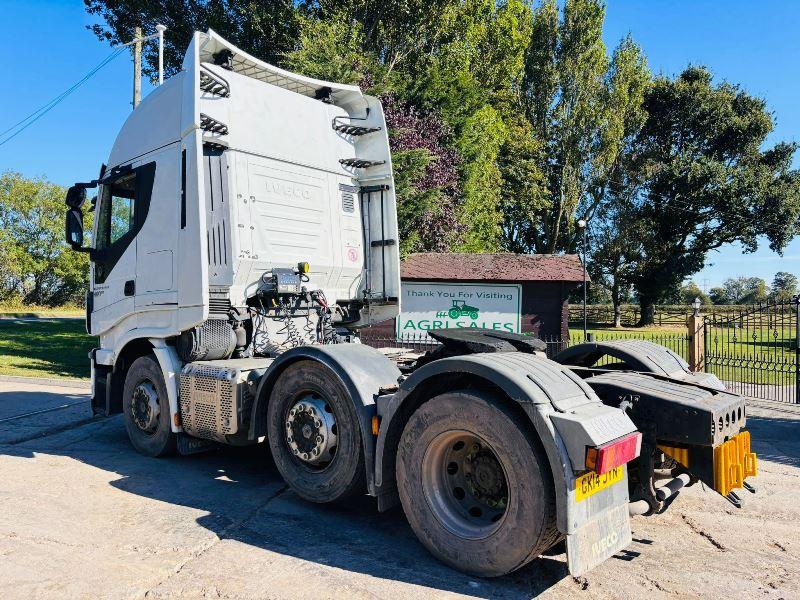 IVECO  ECOSTRALLIS 460ES 6X2 TRACTOR UNIT *YEAR 2014, IN TEST* C/W MID LIFT *VIDEO*