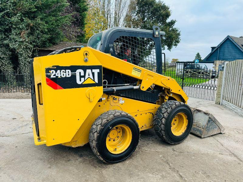 CATERPILLAR 246D SKIDSTEER *YEAR 2017, 2548 HOURS* C/W BUCKET *VIDEO*