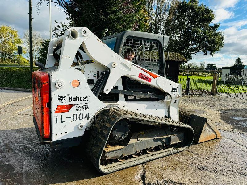 BOBCAT T650 TRACKED SKIDSTEER HIGH LIFT *YEAR 2017, 4838 HOURS* C/W BUCKET *VIDEO*