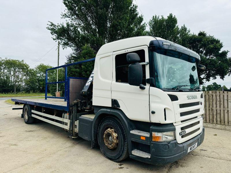 SCANIA P230 4X2 FLAT BED LORRY C/W ATLAS 92.2-A2 CRANE *YEAR 2015* VIDEO *