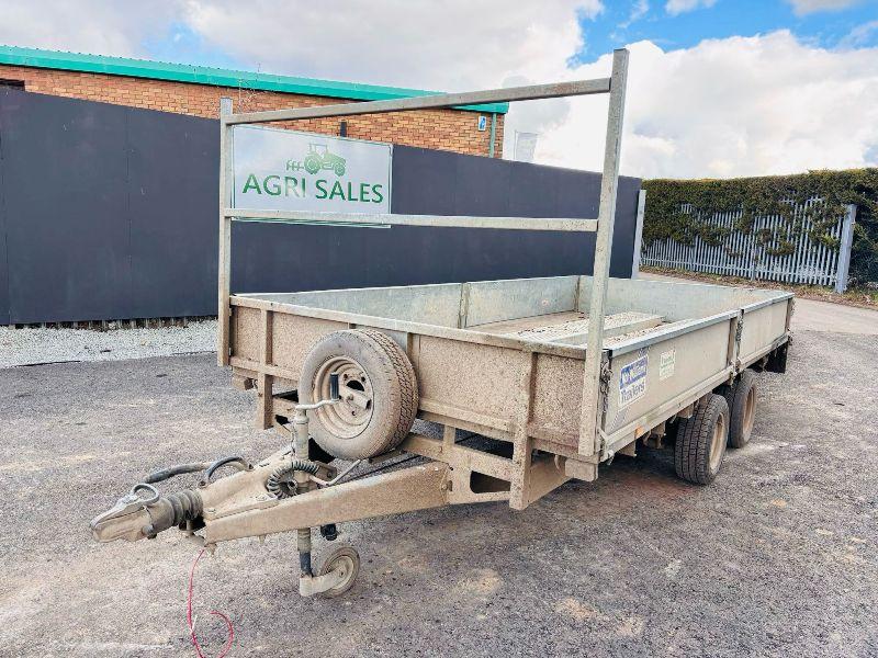 IFOR WILLIAMS 14FT 6 TWIN AXLE PLANT TRAILER *C/W LOADING RAMP*VIDEO*