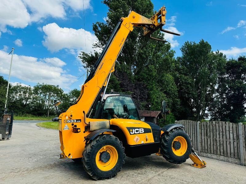 JCB 533-105 4WD TELEHANDLER *10.5 METER REACH* C/W PALLET TINES *VIDEO*