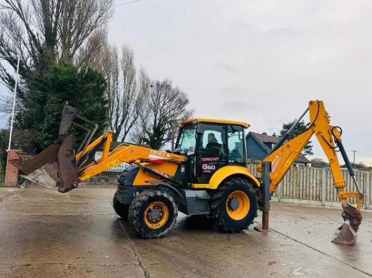 TEREX 860 ELITE 4WD BACKHOE DIGGER C/W EXTENDING DIG & 4 X BUCKETS *VIDEO*