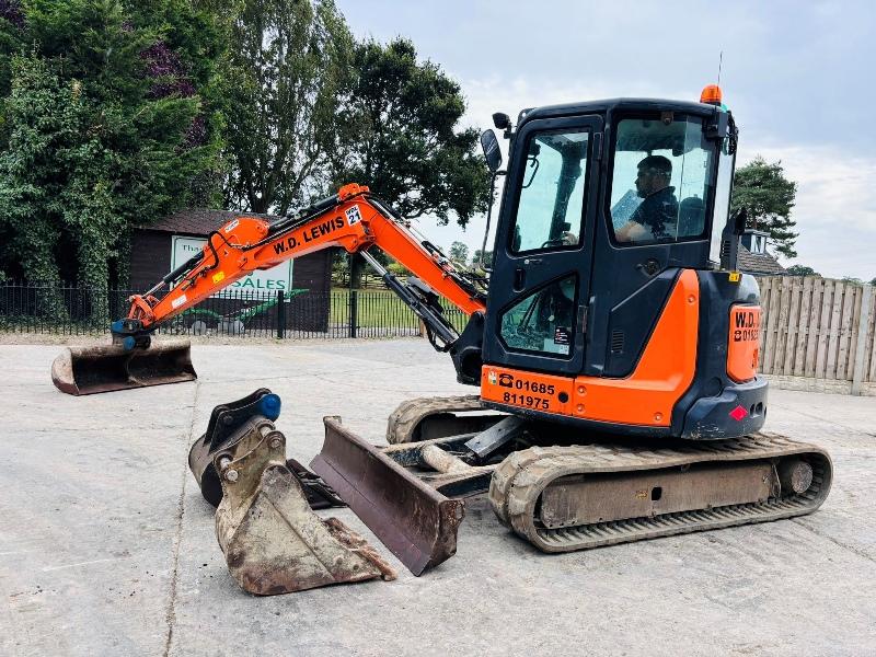 HITACHI ZX48U-5A EXCAVATOR *ZERO SWING, YEAR 2018* C/W 3 X BUCKET'S *VIDEO*