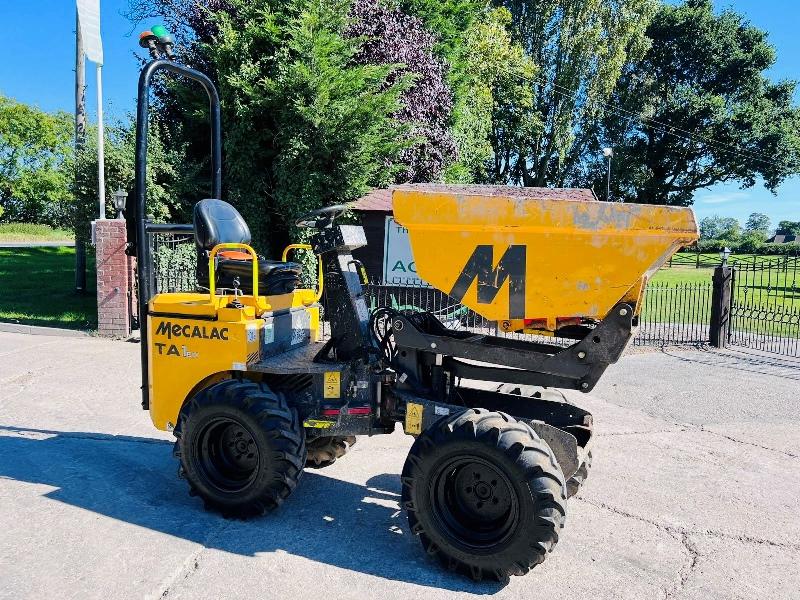 MECALAC TA1 1 TON HIGH TIP DUMPER YEAR 2018 C/W ROLE BAR *VIDEO*