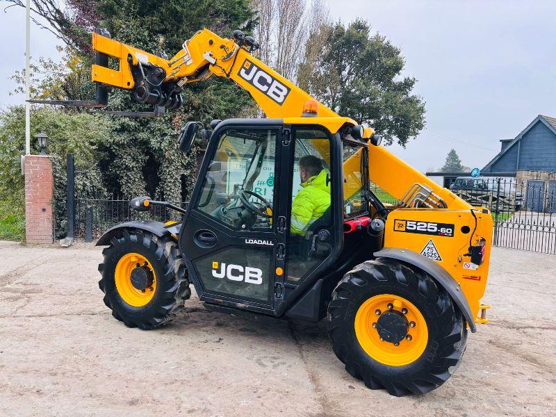 JCB 525-60 4WD TELEHANDLER *YEAR 2017, 3416 HOURS* C/W PALLET TINES *VIDEO*