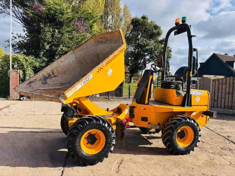 JCB 3STH-2S5 4WD SWIVEL TIP DUMPER *YEAR 2021, ONLY 655 HOURS* VIDEO*