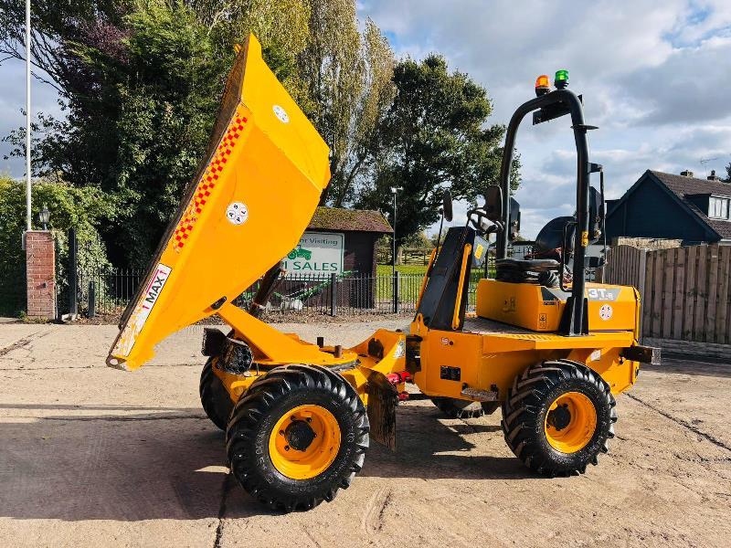 JCB 3STH-2S5 4WD SWIVEL TIP DUMPER *YEAR 2021, ONLY 655 HOURS* VIDEO*