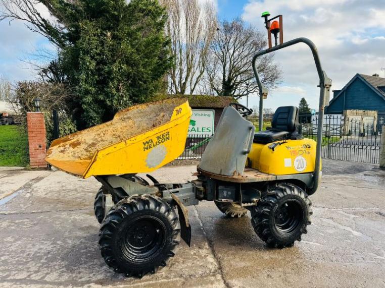 WACKER NEUSON 1501 4WD SWIVEL TIP DUMPER*1763 HOURS* C/W ROLE BAR *VIDEO*