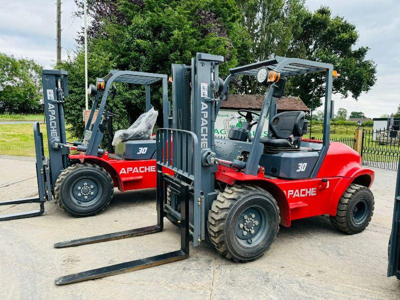 UNUSED APACHE FR30 ROUGH TERRIAN 4WD FORKLIFT *YEAR 2024, ONLY 2 LEFT* VIDEO*