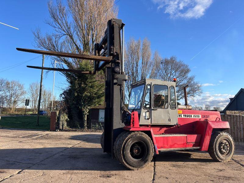 SVE TRUCK 15120 15 TON FORKLIFT C/W TINE POSITIONER & SIDE SHIFT *VIDEO*