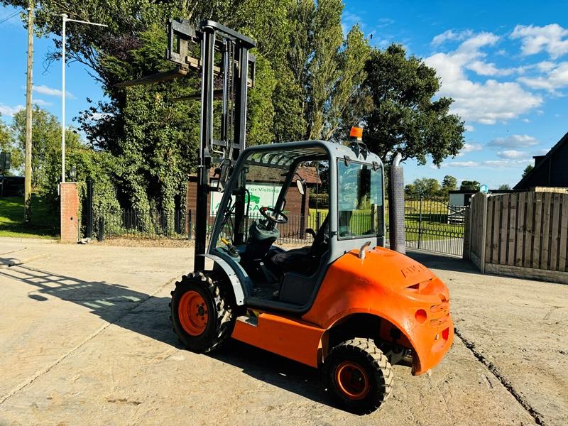 AUSA C150H ROUGH TERRIAN CONTAINER SPEC FORKLIFT C/W PALLET TINES 