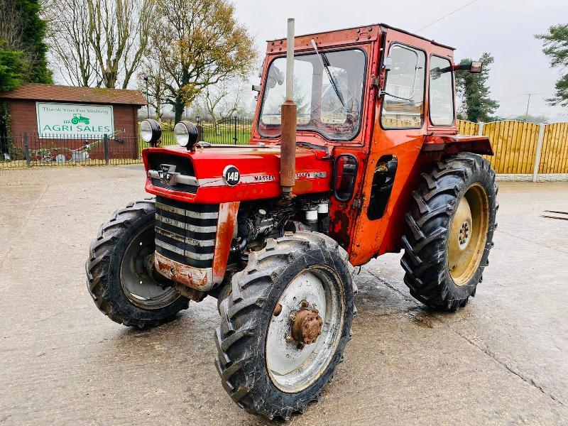 MASSEY FERGUSON 148 4WD TRACTOR C/W FULLY GLAZED CABIN