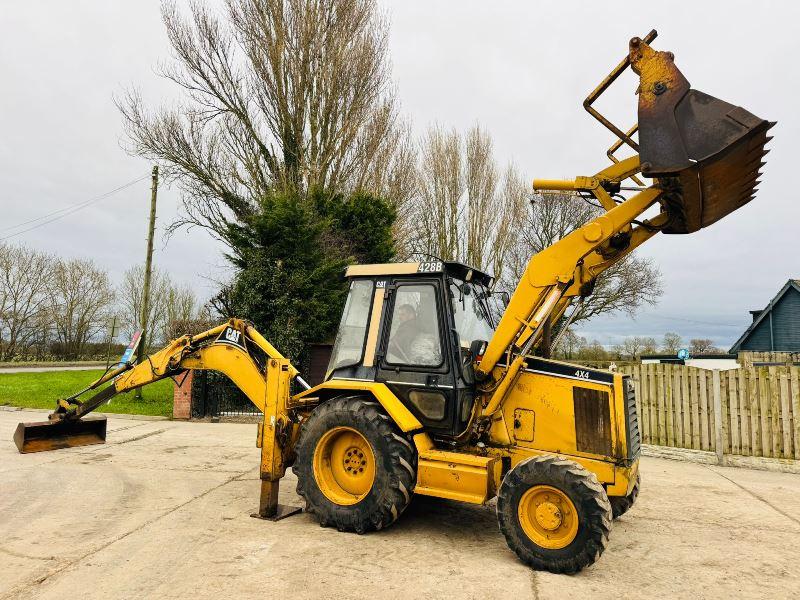 CATERPILLAR 428B 4WD BACKHOE DIGGER C/W EXTENDING DIG *VIDEO*