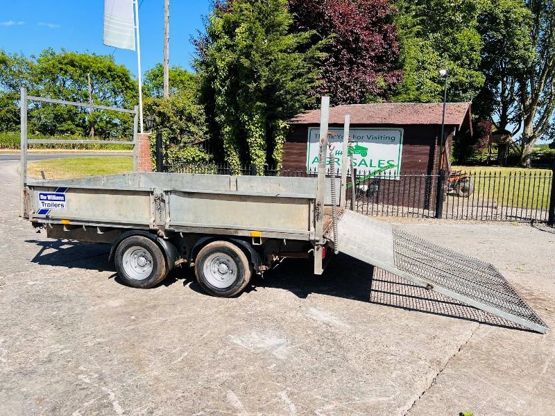 IFOR WILLIAMS LM106G DOUBLE AXLE DROP SIDE TRAILER C/W LADDER RACK *VIDEO*