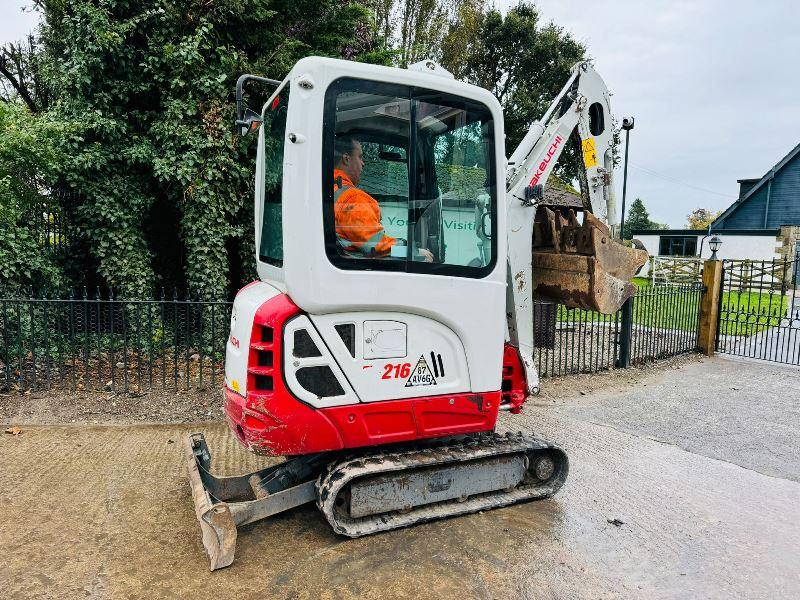 TAKEUCHI TB216 TRACKED EXCAVATOR *YEAR 2019, 1881 HOURS* C/W BUCKETS *VIDEO*