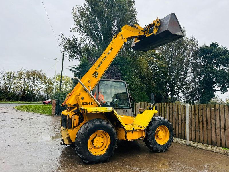 JCB 525-58 4WD TELEHANDLER *AG-SPEC* C/W BUCKET, PALLET TINES & TINE EXTENSIONS