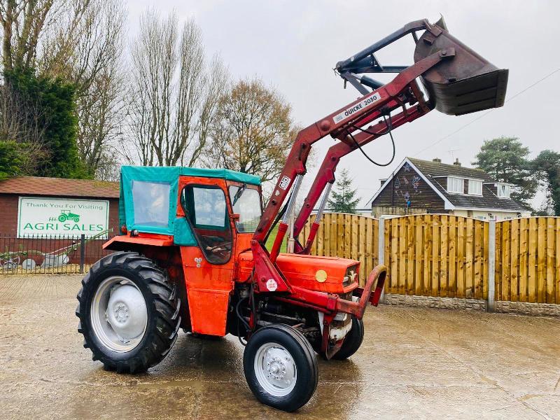 Massey Ferguson 135 Tractor Cw Lambourn Cab Quicke 2030 Front Loader And Bucket 8374