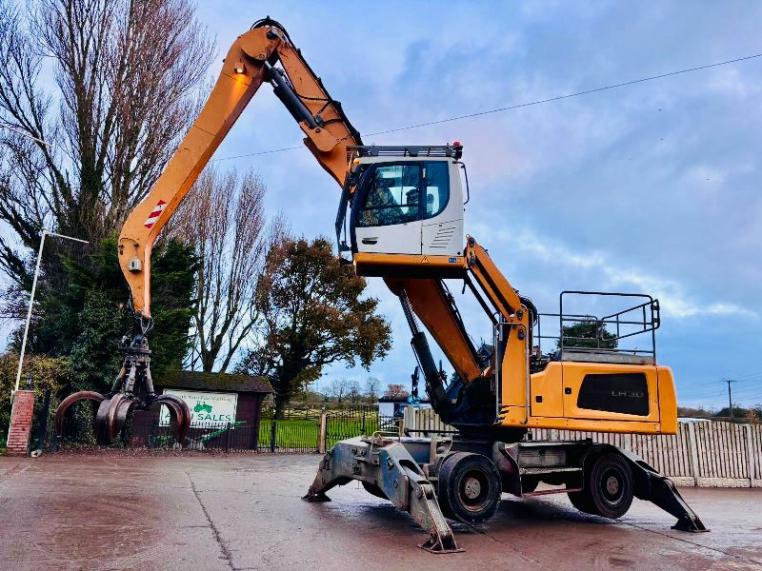 LIEBHERR LH30 HIGH RISE CABIN SCRAP HANDLER *YEAR 2016* C/W MAGNET GEAR *VIDEO*