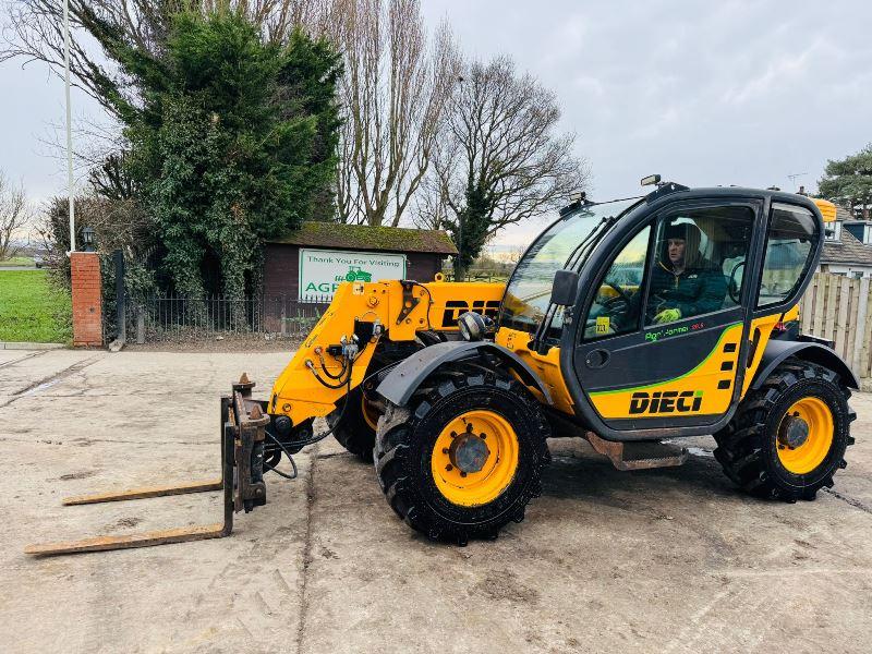 DIECI 26.6 AGRI FARMER 4WD TELEHANDLER *YEAR 2014, AG-SPEC* C/W PICK UP HITCH *VIDEO*