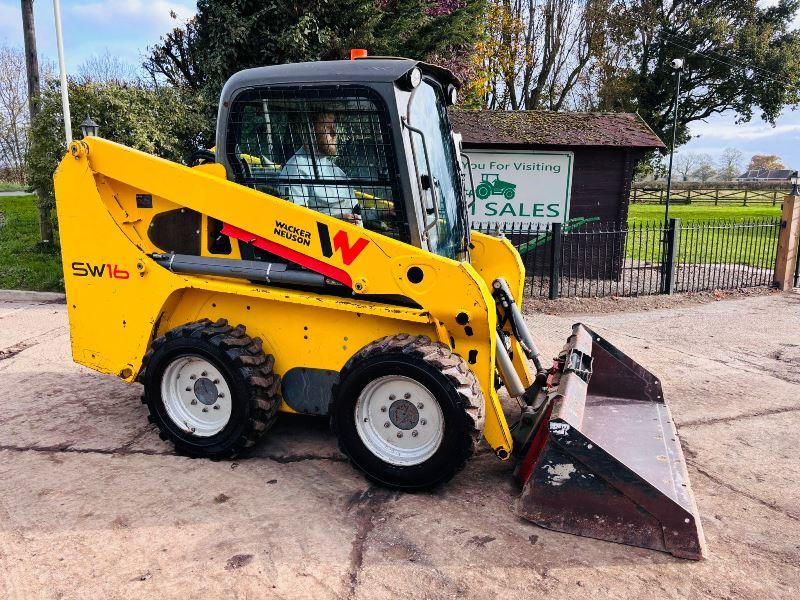 WACKER NEUSON SW16 SKIDSTEER *YEAR 2017, 1704HOURS* C/W HYDRAULIC LOCKING PINS *VIDEO*