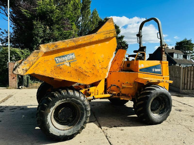 THWAITES 9 TONNE 4WD STRAIGHT TIP DUMPER C/W ROLE BAR *VIDEO*