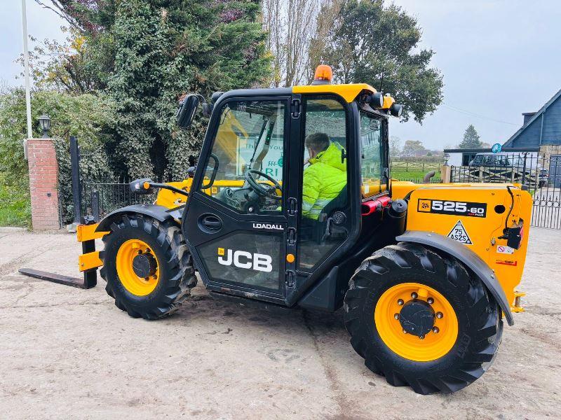 JCB 525-60 4WD TELEHANDLER *YEAR 2017, 3416 HOURS* C/W PALLET TINES *VIDEO*