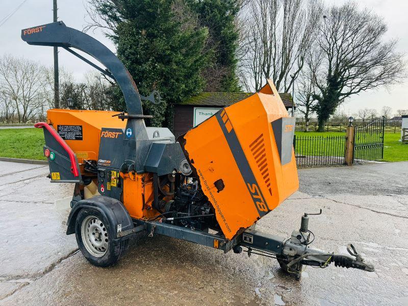  FORST ST8 SINGLE AXLE WOOD CHIPPER *VIDEO*