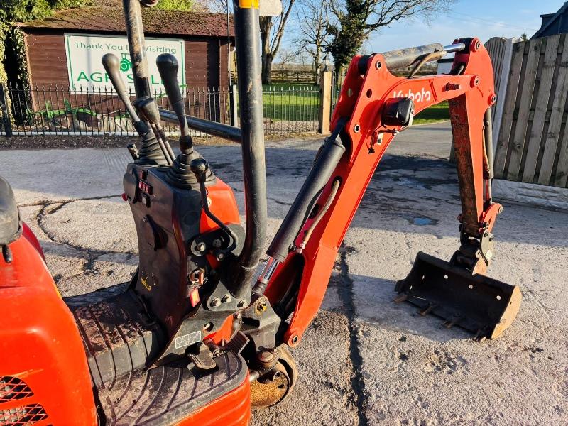 KUBOTA K008-3 TRACKED EXCAVATOR *YEAR 2016, 685 HOURS* C/W 4 X BUCKETS