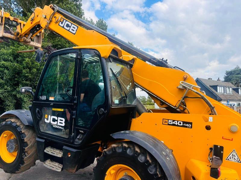 JCB 540-140 4WD TELEHANDLER *YEAR 2018, 14 METER REACH* C/W TINES *VIDEO*