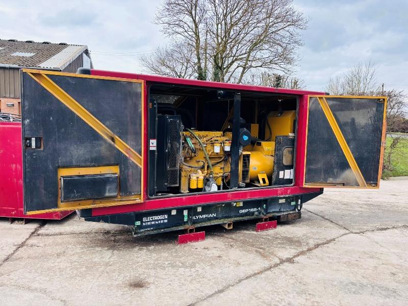 CAT OLYMPIAN GENERATOR *PERKINS ENGINE* 165KVA*C/W DIESEL TANK*VIDEO*