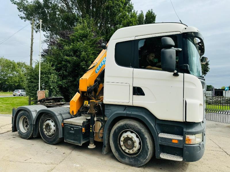 SCANIA R480 6X2 TRACTOR UNIT *MOT'D TILL FEB 2025* C/W EFFER 220/32 CRANE *VIDEO*