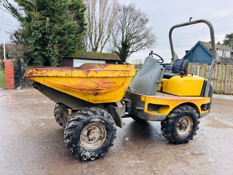 WACKER NEUSON 3001 4WD SWIVEL TIP DUMPER C/W ROLE BAR *VIDEO*