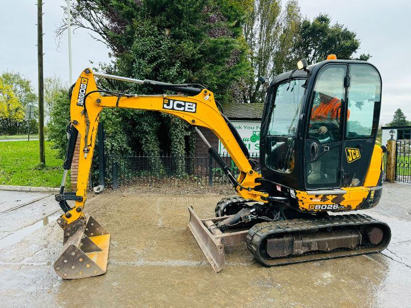 JCB 8026 TRACKED EXCAVATOR *ZERO SWING, YEAR 2017, 3325 HOURS* C/W BUCKET *VIDEO*