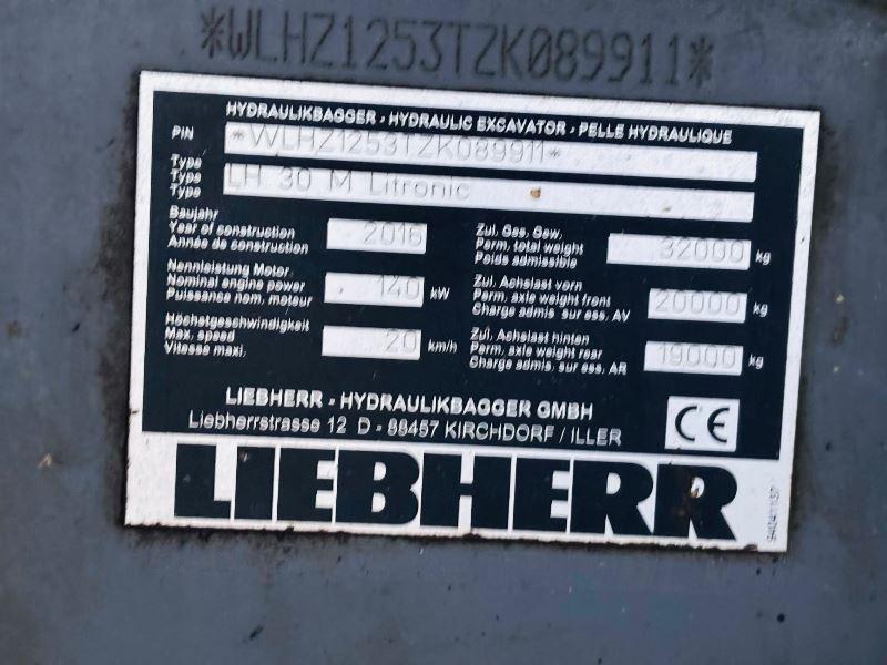 LIEBHERR LH30 HIGH RISE CABIN SCRAP HANDLER *YEAR 2016* C/W MAGNET GEAR *VIDEO*