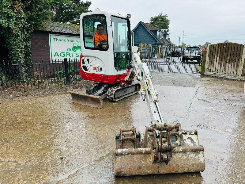 TAKEUCHI TB216 TRACKED EXCAVATOR *YEAR 2019, 1881 HOURS* C/W BUCKETS *VIDEO*