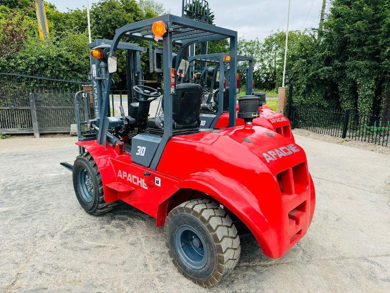 UNUSED APACHE FR30 ROUGH TERRIAN 4WD FORKLIFT *YEAR 2024, ONLY 2 LEFT* VIDEO*