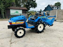 ISEKI LANDHOPE 145 4WD TRACTOR *ONLY 825 HOURS* C/W ROTOVATOR *VIDEO*