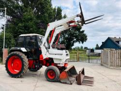 DAVID BROWN 1490 TRACTOR C/W LOADER, BUCKET, MUCK FORKS & PALLET TINES 