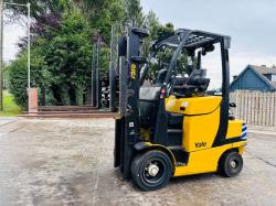 YALE GLP35VX FORKLIFT *YEAR 2018, HIGH RISED CABIN* C/W TINE POSITIONER *VIDEO*