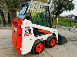 BOBCAT S70 SKIDSTEER *ONLY 346 HOURS, YEAR 2017* C/W BUCKET *VIDEO*