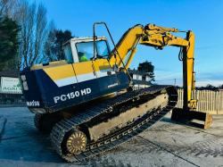 KOMATSU PC150HD TRACKED EXCAVATOR C/W BUCKET *VIDEO*