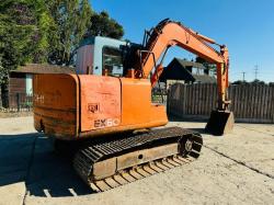 HITACHI EX60 TRACKED EXCAVATOR C/W BUCKET *VIDEO*