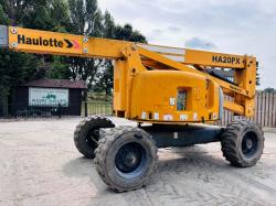 HAULOTTE HA20TPX AIREL PLATFORM *20M REACH, YEAR 2012* C/W 4 WHEEL STEER *VIDEO*